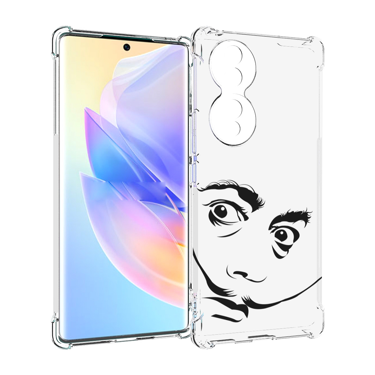 

Чехол MyPads мужчина с длинными усами для Honor 70, Прозрачный, Tocco