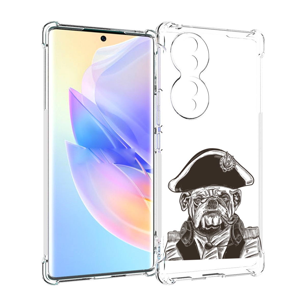 

Чехол MyPads мопс генерал для Honor 70, Прозрачный, Tocco