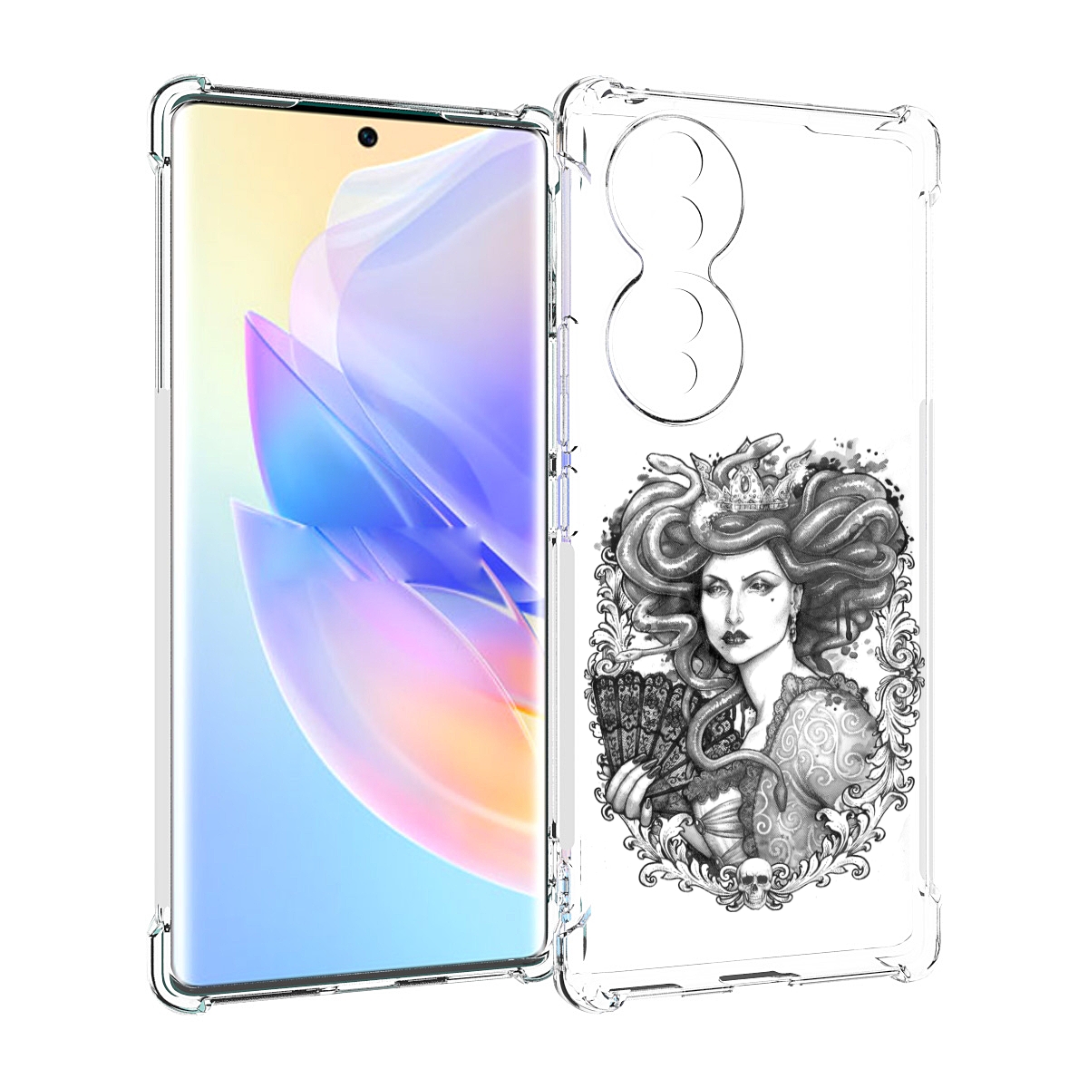 

Чехол MyPads медуза черно белый для Honor 70, Прозрачный, Tocco
