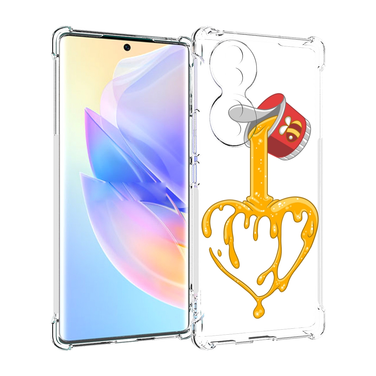 

Чехол MyPads медовое сердце для Honor 70, Прозрачный, Tocco