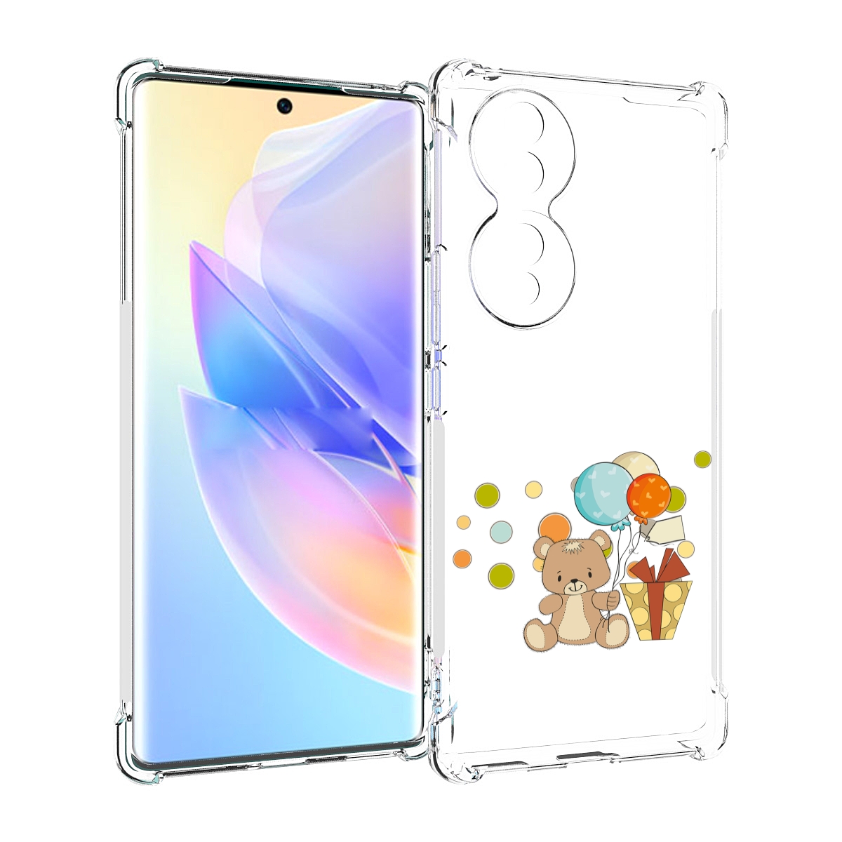 

Чехол MyPads медвеженок с подарком для Honor 70, Прозрачный, Tocco