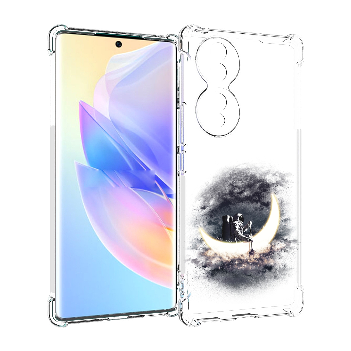 

Чехол MyPads лунный путешественник для Honor 70, Прозрачный, Tocco