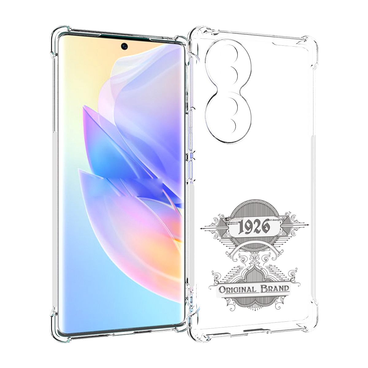 

Чехол MyPads логотип черно белый для Honor 70, Прозрачный, Tocco