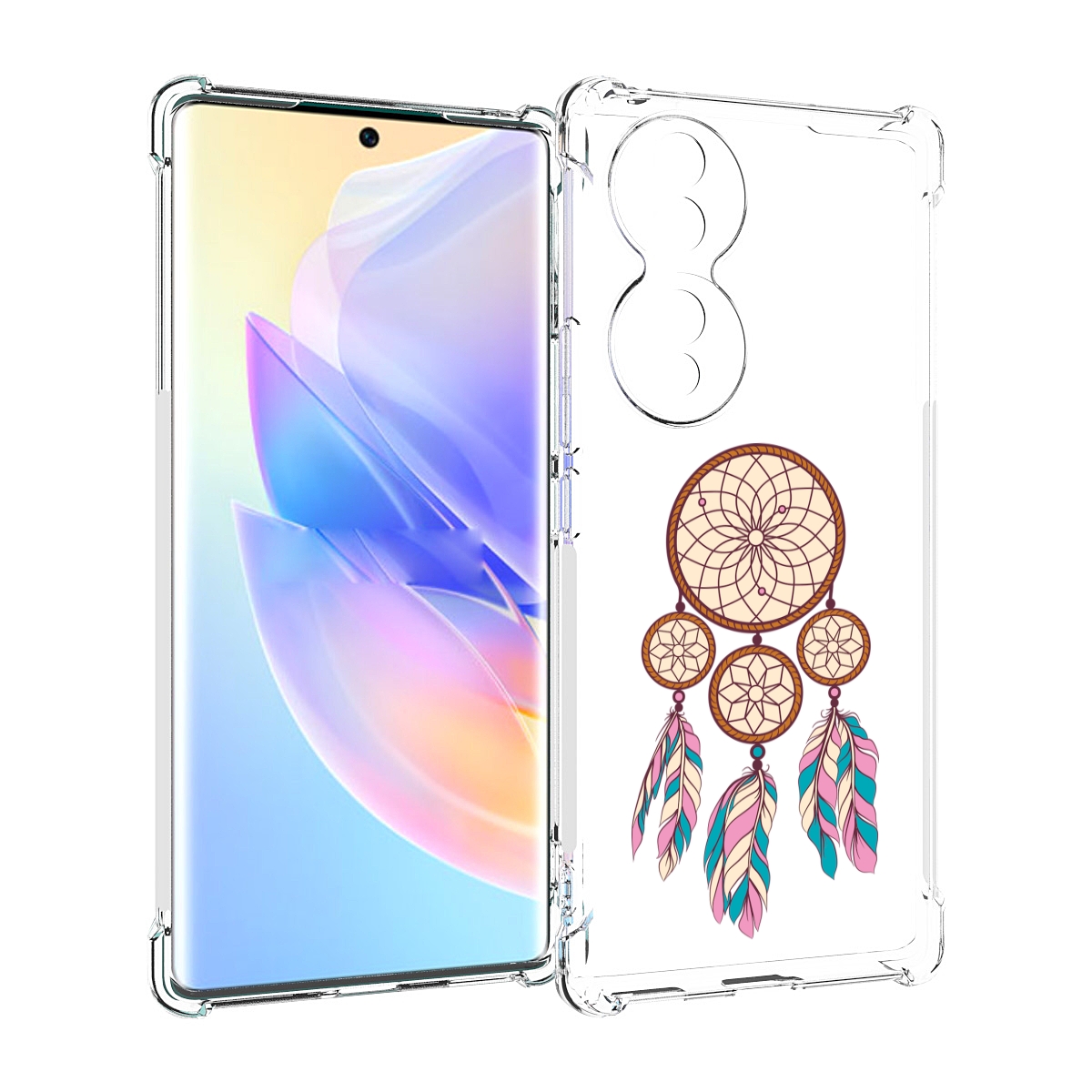 

Чехол MyPads ловец снов бежевый для Honor 70, Прозрачный, Tocco