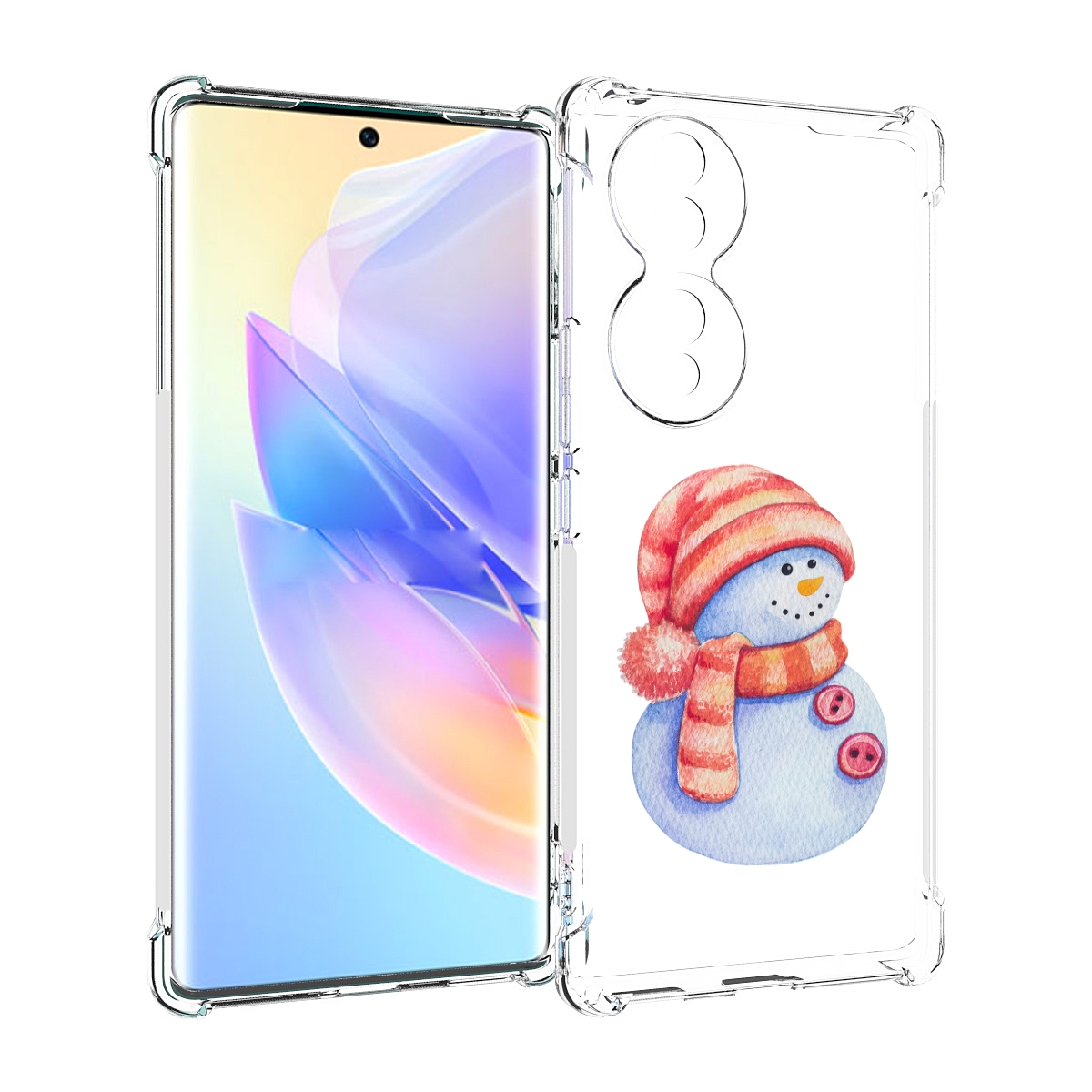 

Чехол MyPads Веселый снеговик для Honor 70, Прозрачный, Tocco