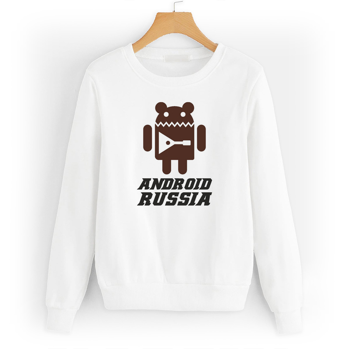 

Свитшот белый CoolPodarok Android Russia, W0114280