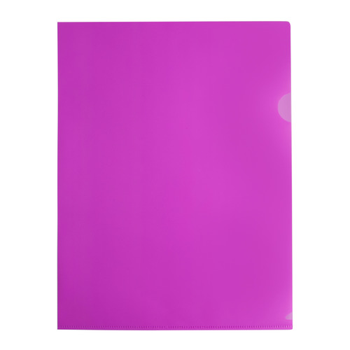 

Упаковка папок-уголков Бюрократ Double Neon DNECPINK, A4, пластик, 0.18мм, розовый