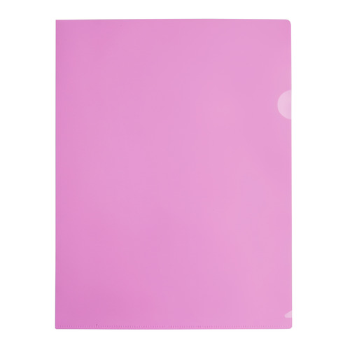 

Упаковка папок-уголков Бюрократ Pastel -EPAST/PINK, A4, пластик, 0.18мм, розовый