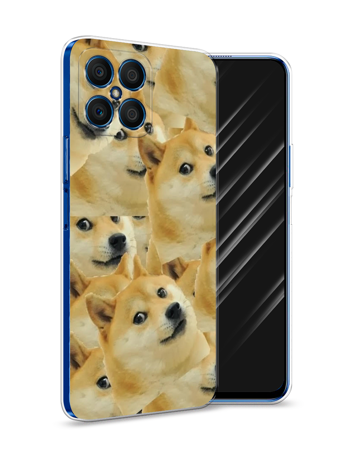 

Чехол Awog на Honor X8 "Собака-подозревака фон", Желтый;черный, 6107650-9