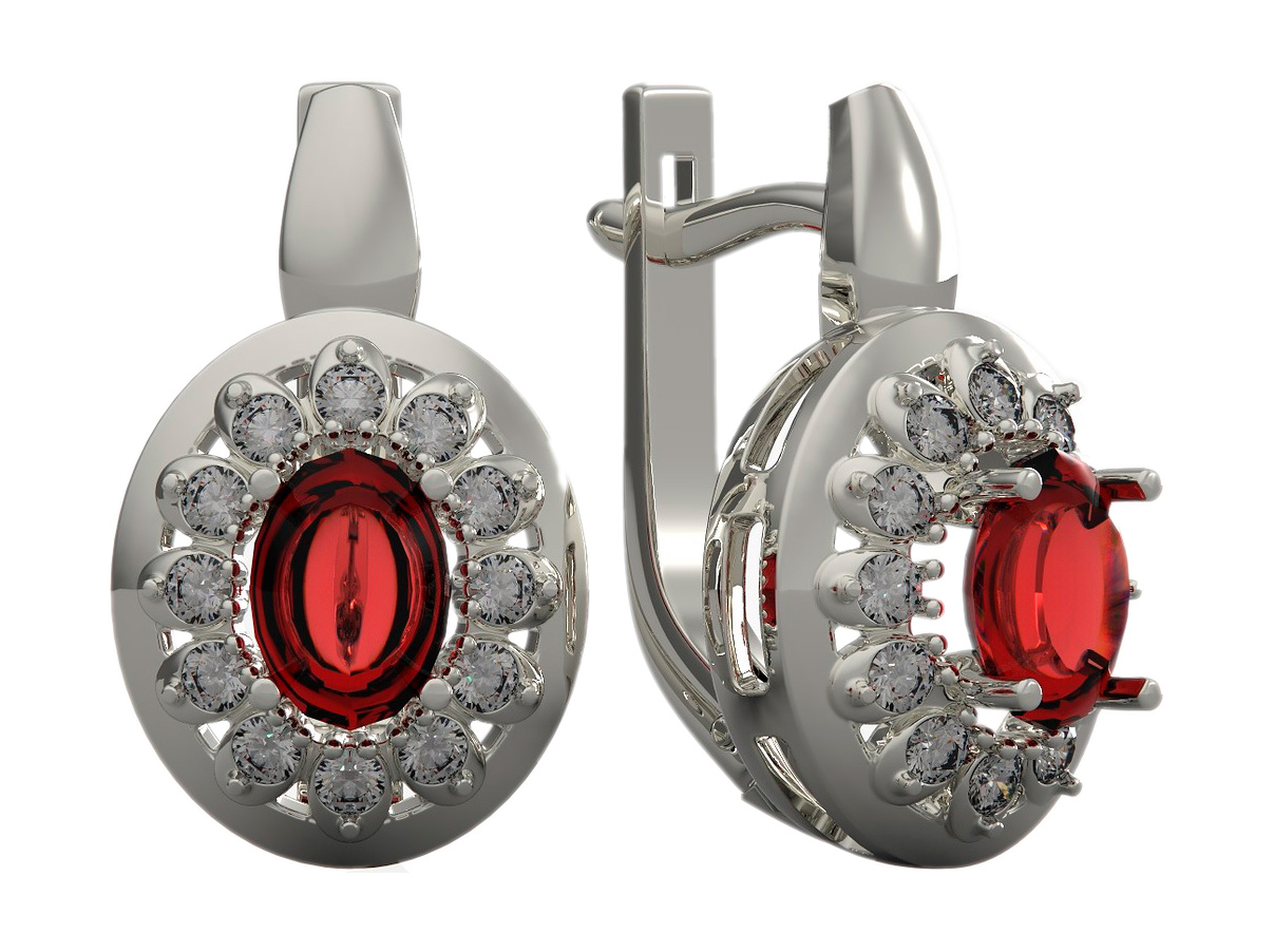 

Серьги из серебра с рубином Империал S2059JU/Ag-614, S2059JU/Ag-614