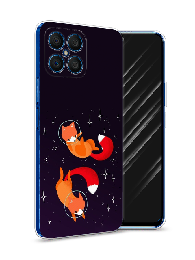 

Чехол Awog на Honor X8 "Лисы космонавты", Оранжевый, 6107650-4