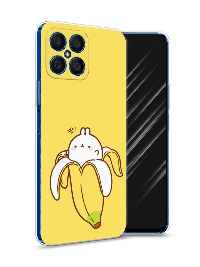

Чехол Awog на Honor X8 "Зайчик-бананчик", Желтый;белый, 6107650-2
