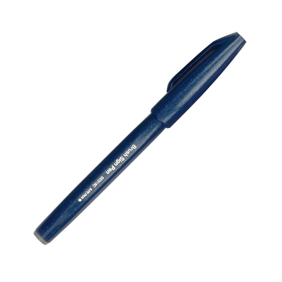 Фломастер-кисть Pentel Touch Brush Sign Pen темно-синий