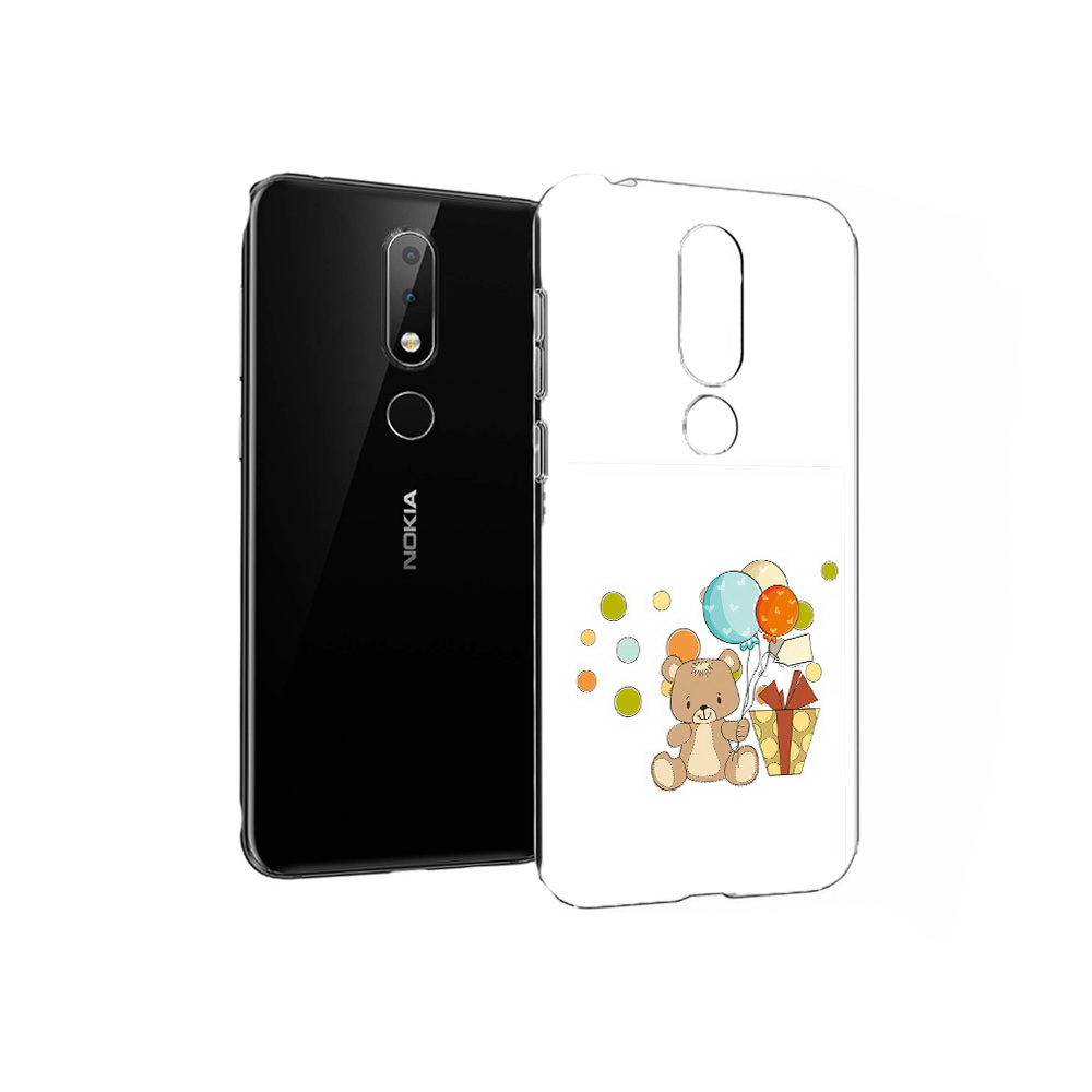 

Чехол MyPads Tocco для Nokia X6 медвеженок с подарком (PT115295.99.470), Прозрачный, Tocco