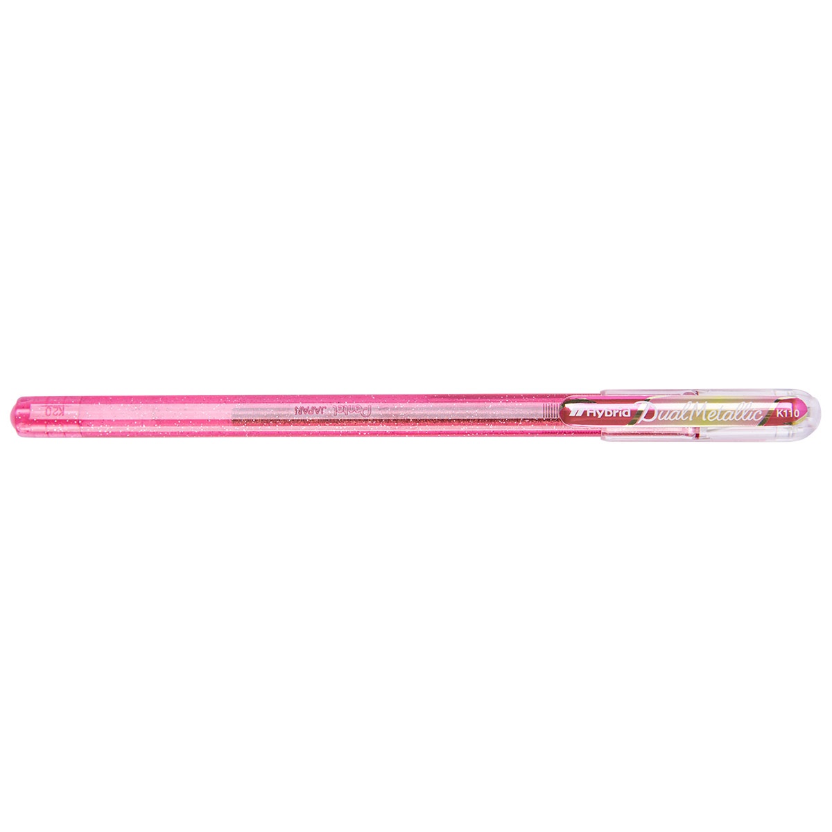 фото Ручка гелевая pentel hybrid dual metallic 1 мм хамелеон розово-зеленый/золотой