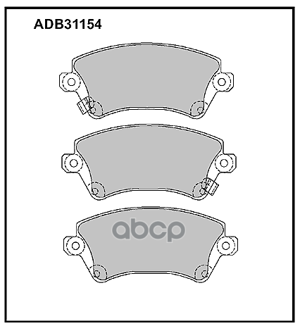 

Колодки Передние Toyota Corolla E12Corolla Verso 02- Adb 31154 ALLIED NIPPON ADB 31154