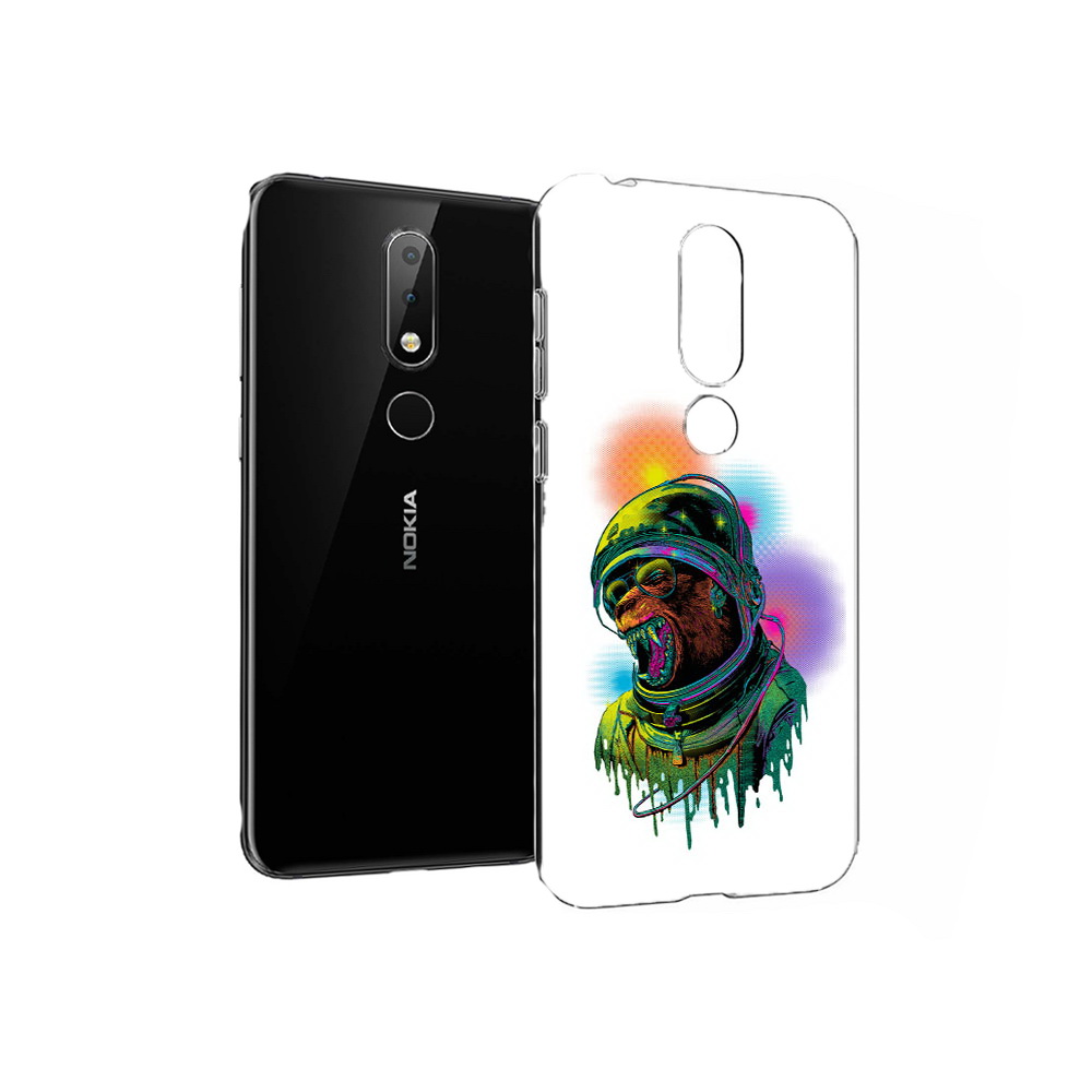 

Чехол MyPads Tocco для Nokia X6 медведь космонавт (PT115295.99.466), Прозрачный, Tocco