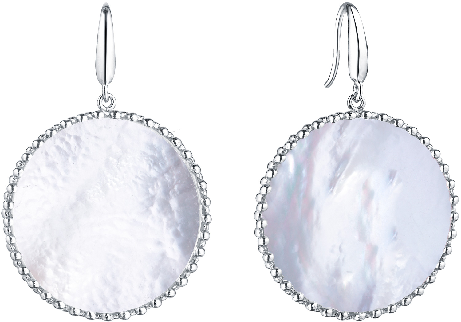 Серьги из серебра с перламутром Yana Jewellery 222/02W-mother-of-pearl