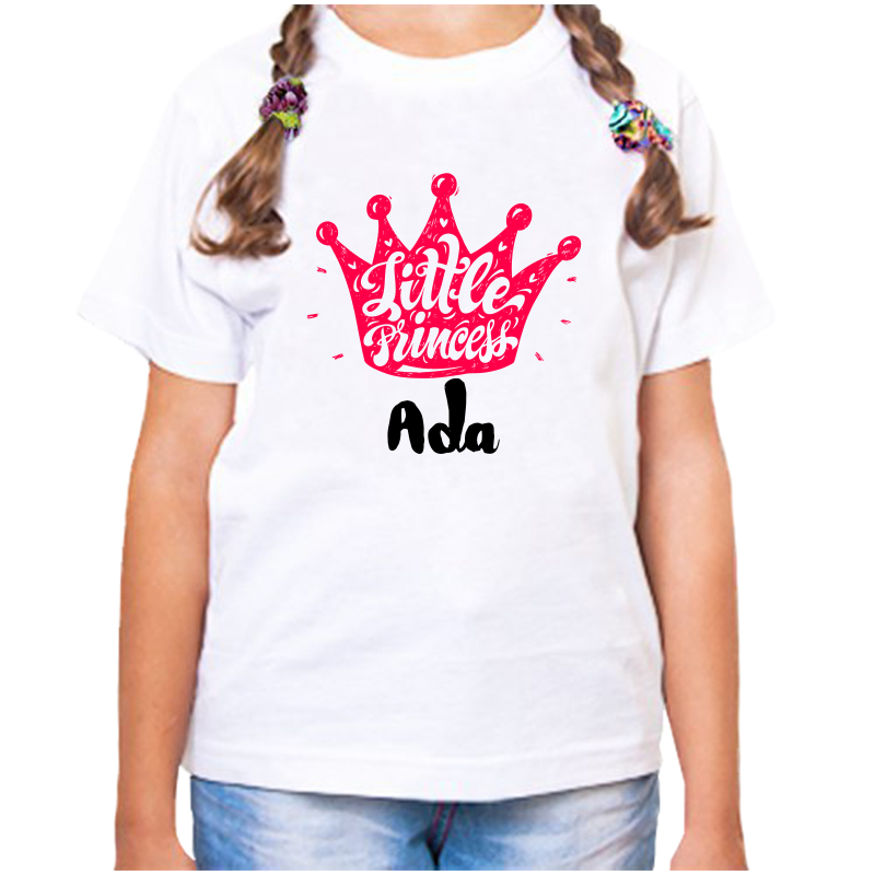 

Футболка девочке белая 32 р-р little princess ада, Белый, fdd_little_princess_ada