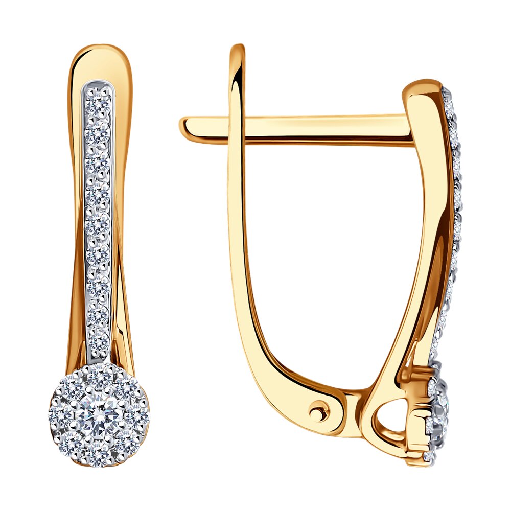 

Серьги из красного золота SOKOLOV Diamonds 1021926, бриллиант, 1021926