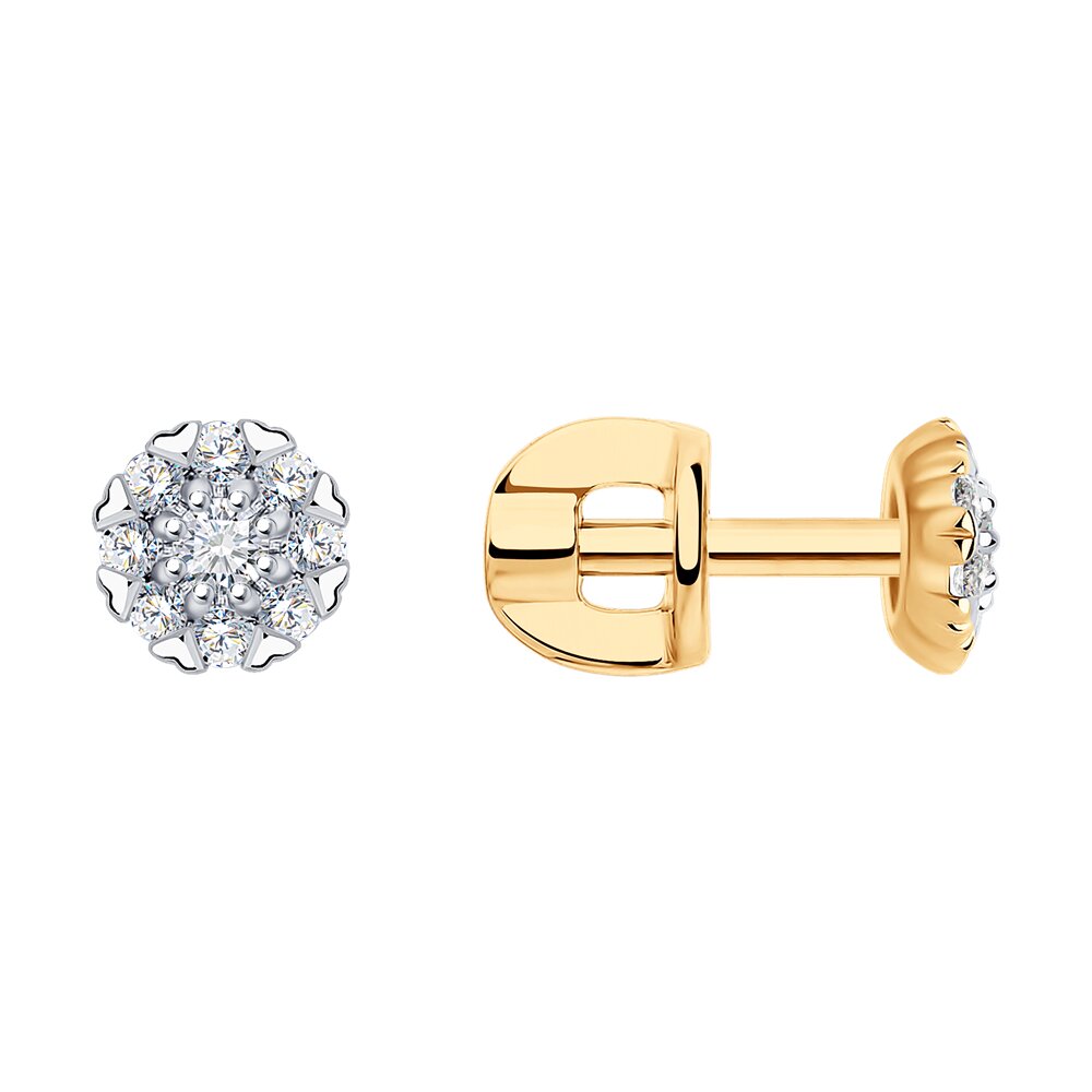 

Серьги-пусеты из красного золота с бриллиантом SOKOLOV Diamonds 1021901, 1021901