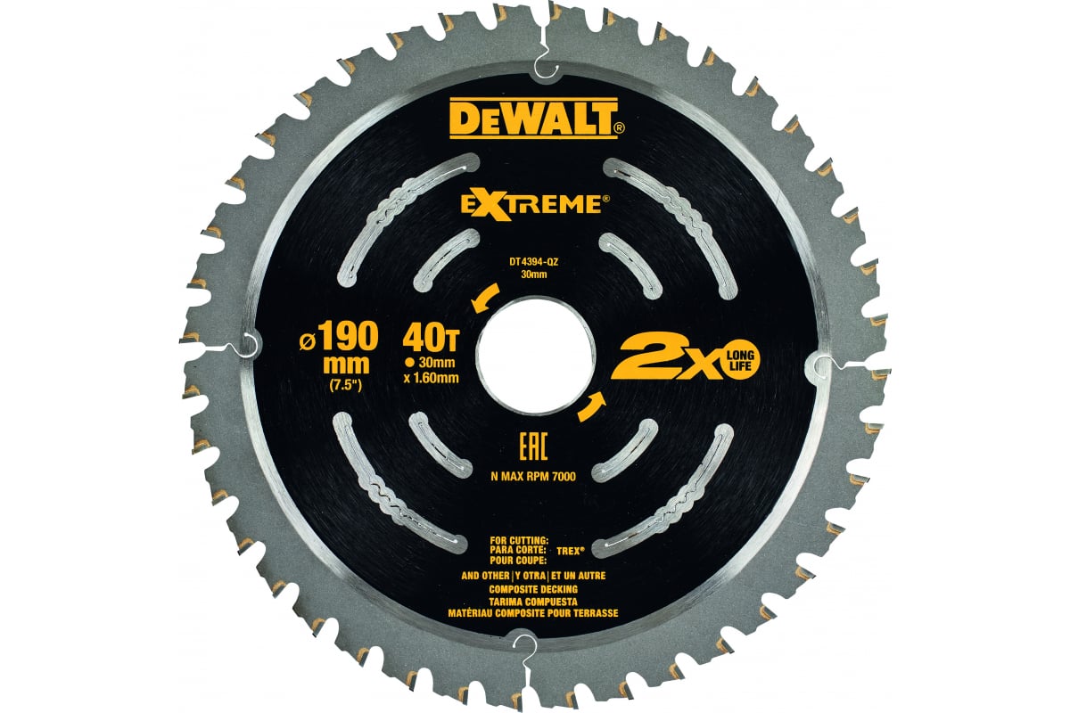 фото Пильный диск dewalt dt4394-qz