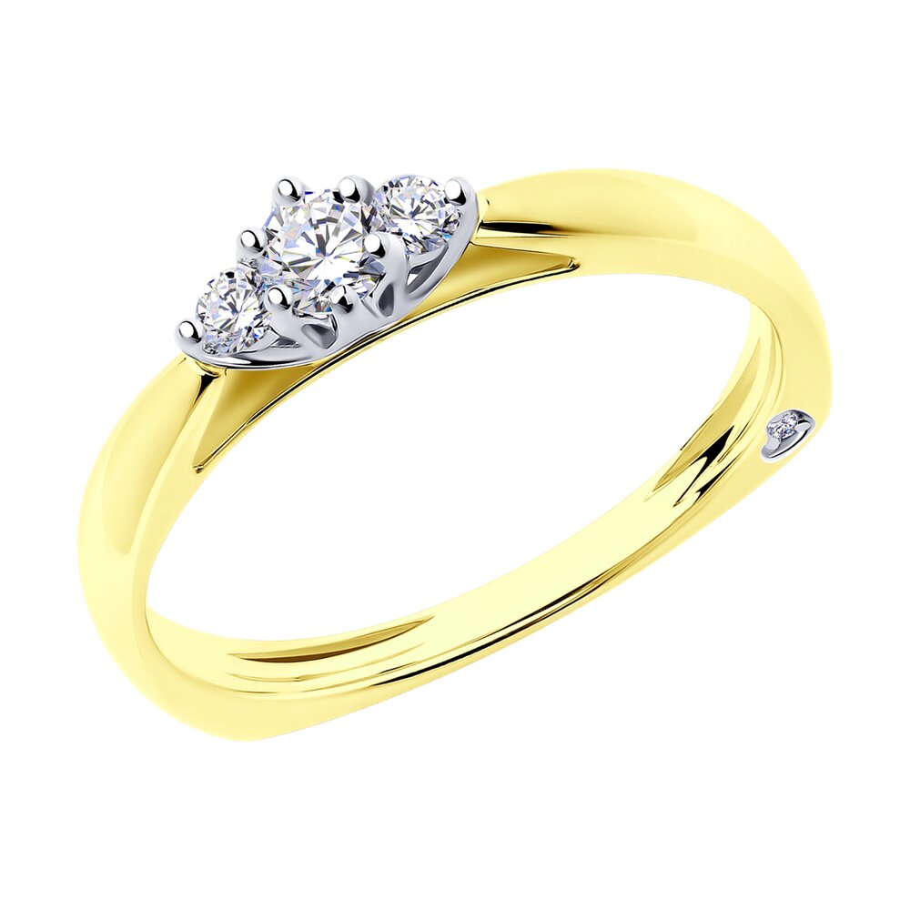 

Кольцо из комбинированного золота с бриллиантом р.  SOKOLOV Diamonds 1011700-2, 1011700-2