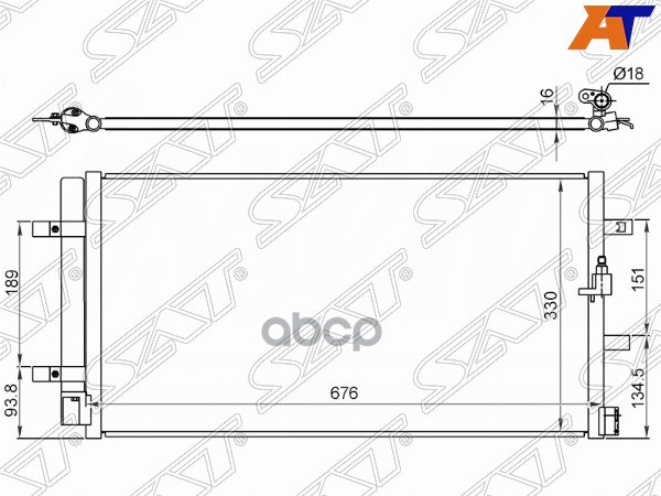 

SAT Радиатор кондиционера AUDI A4 12-/A5 12-/A7 14-/PORSCHE MACAN 14-