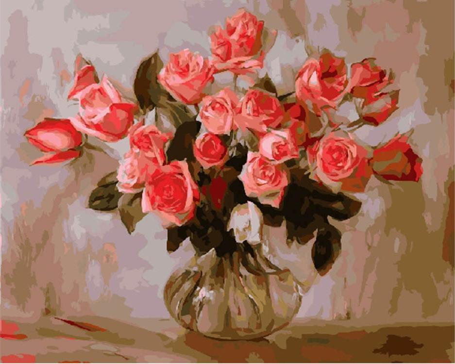 

Картина по номерам Paintboy Коралловые розы, 40x50 см, Коралловые розы