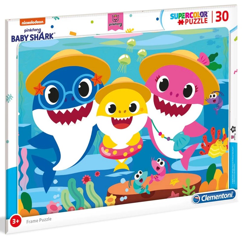 

Пазл Clementoni 30 Baby Shark Акула-малыш Пазл в рамке в ассортименте, арт 22109