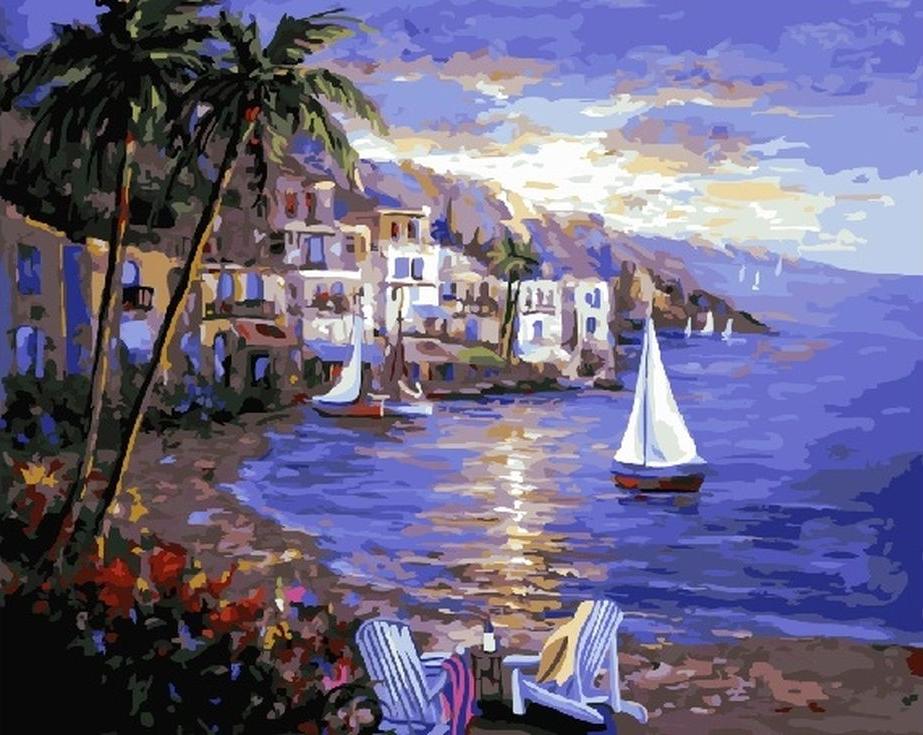 

Картина по номерам Paintboy Цветущая бухта, 40x50 см, Цветущая бухта