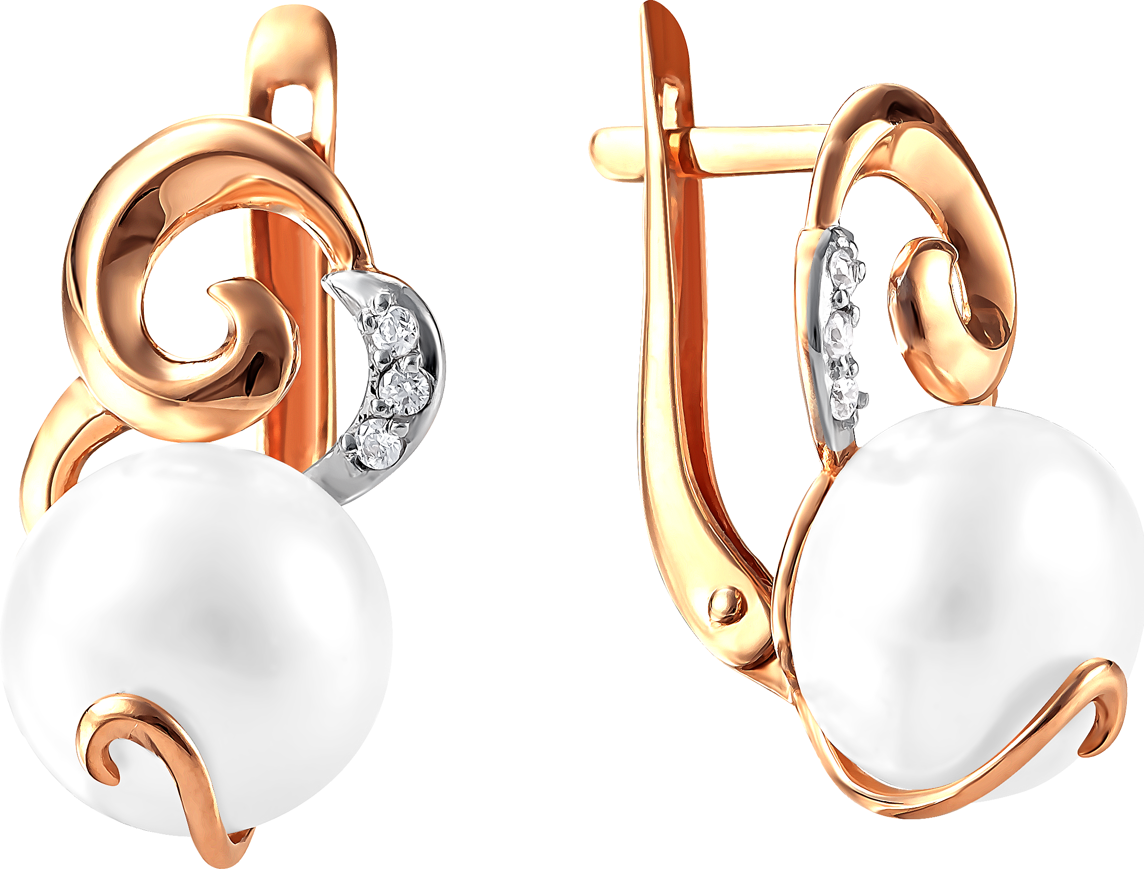 

Серьги женские из золота Примаэксклюзив 290-1-945Р, жемчуг/фианит, 290-1-945Р