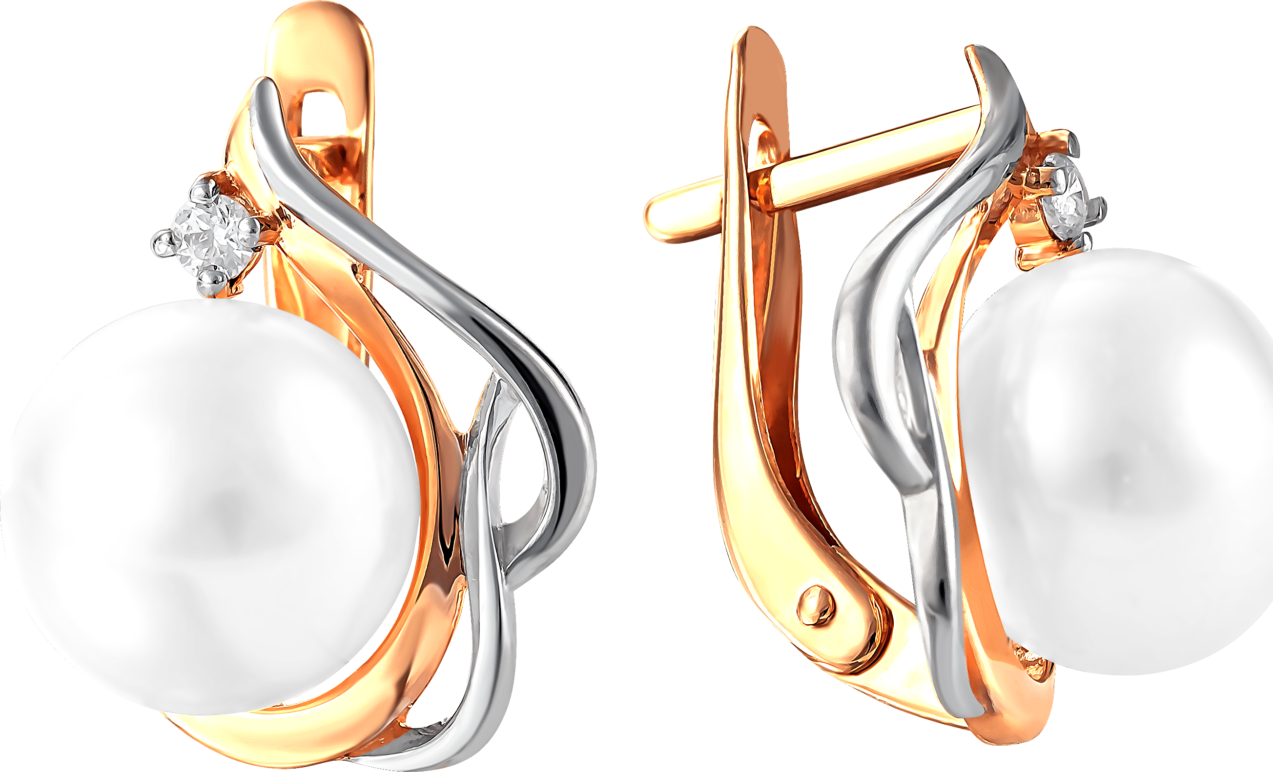 

Серьги женские из золота Примаэксклюзив 290-1-948Р, жемчуг/фианит, 290-1-948Р