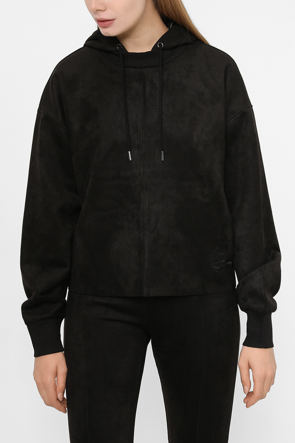 

Толстовка женская Guess Jeans W2BQ12 KAUJ2 черная L, W2BQ12 KAUJ2