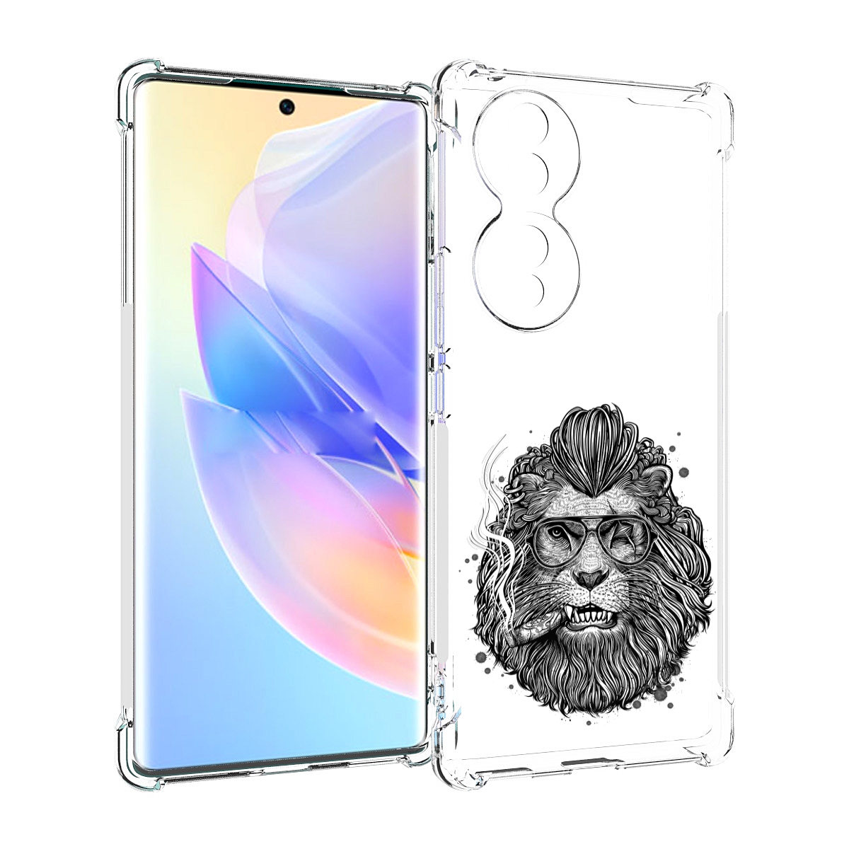

Чехол MyPads курящий лев для Honor 70, Прозрачный, Tocco