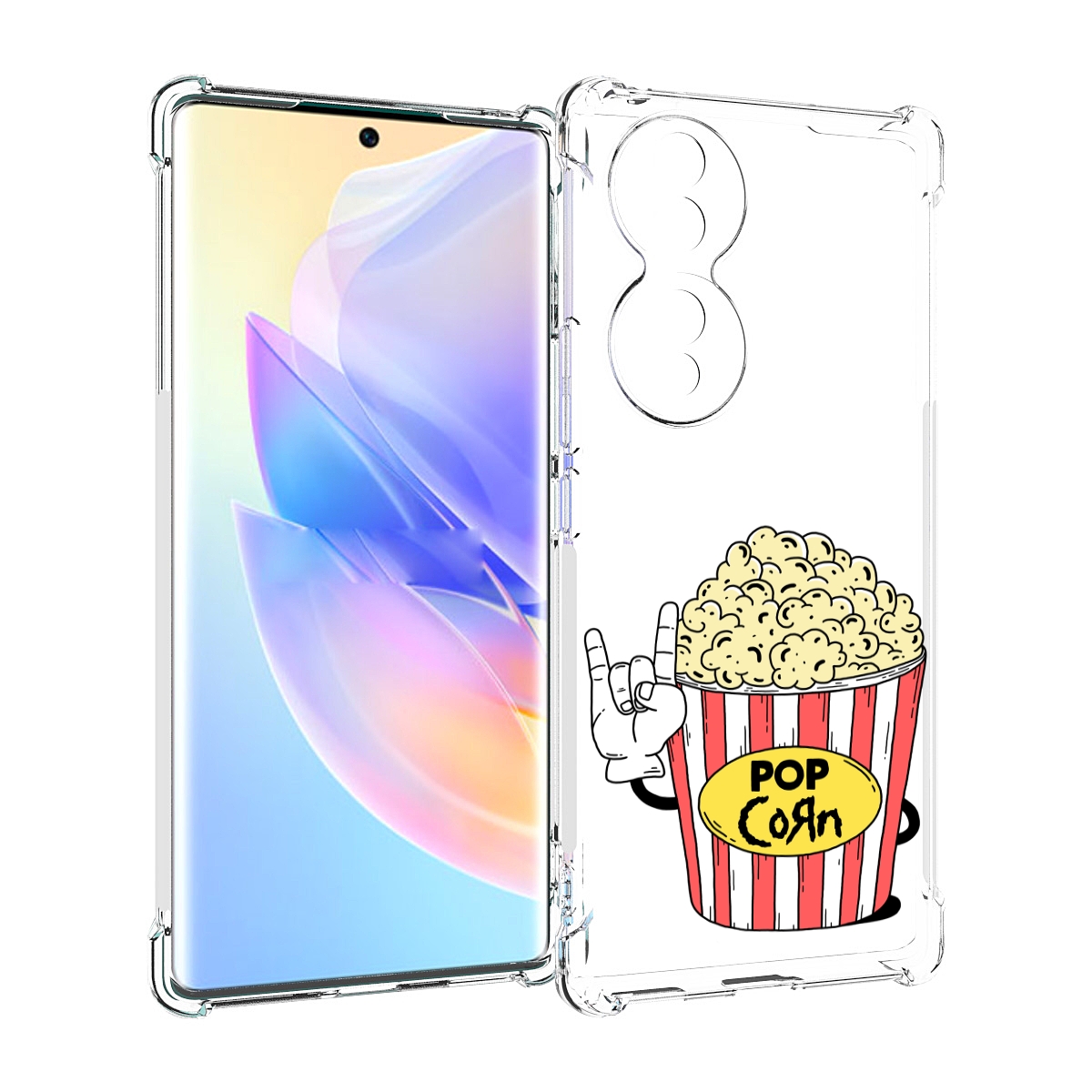 

Чехол MyPads крутой попкорн для Honor 70, Прозрачный, Tocco
