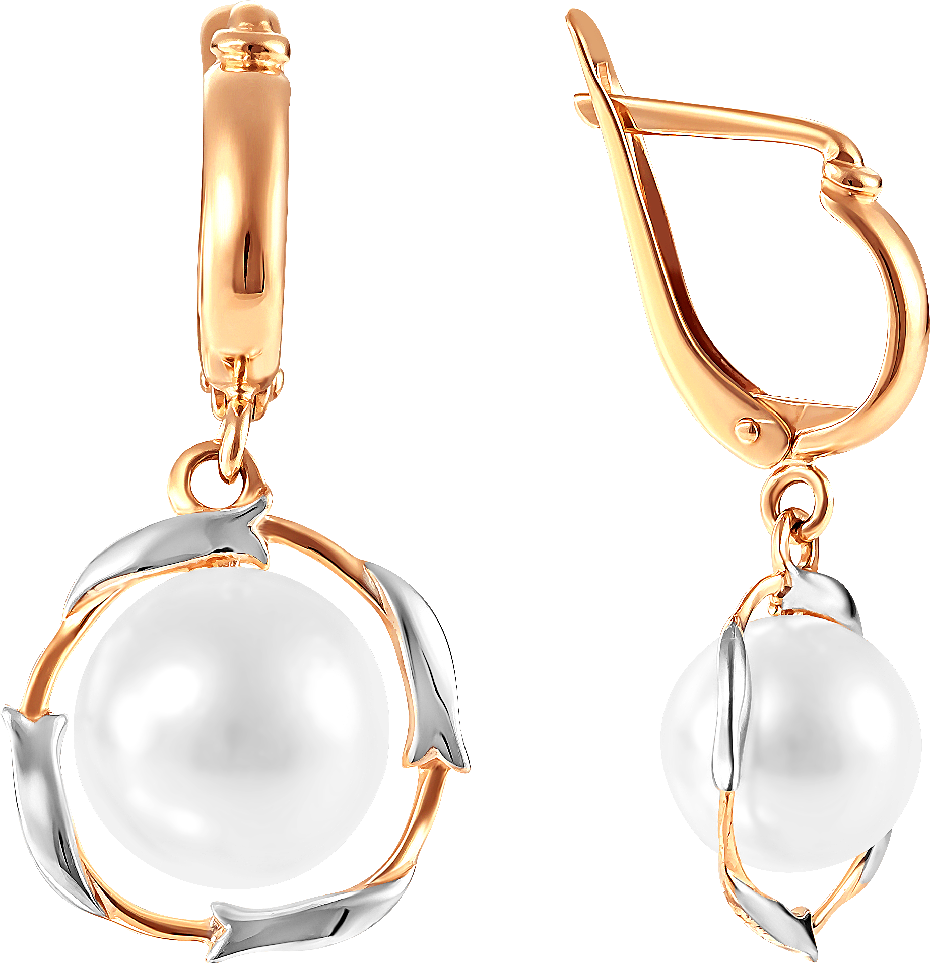 

Серьги женские из золота Примаэксклюзив 290-1-934Р, жемчуг, 290-1-934Р