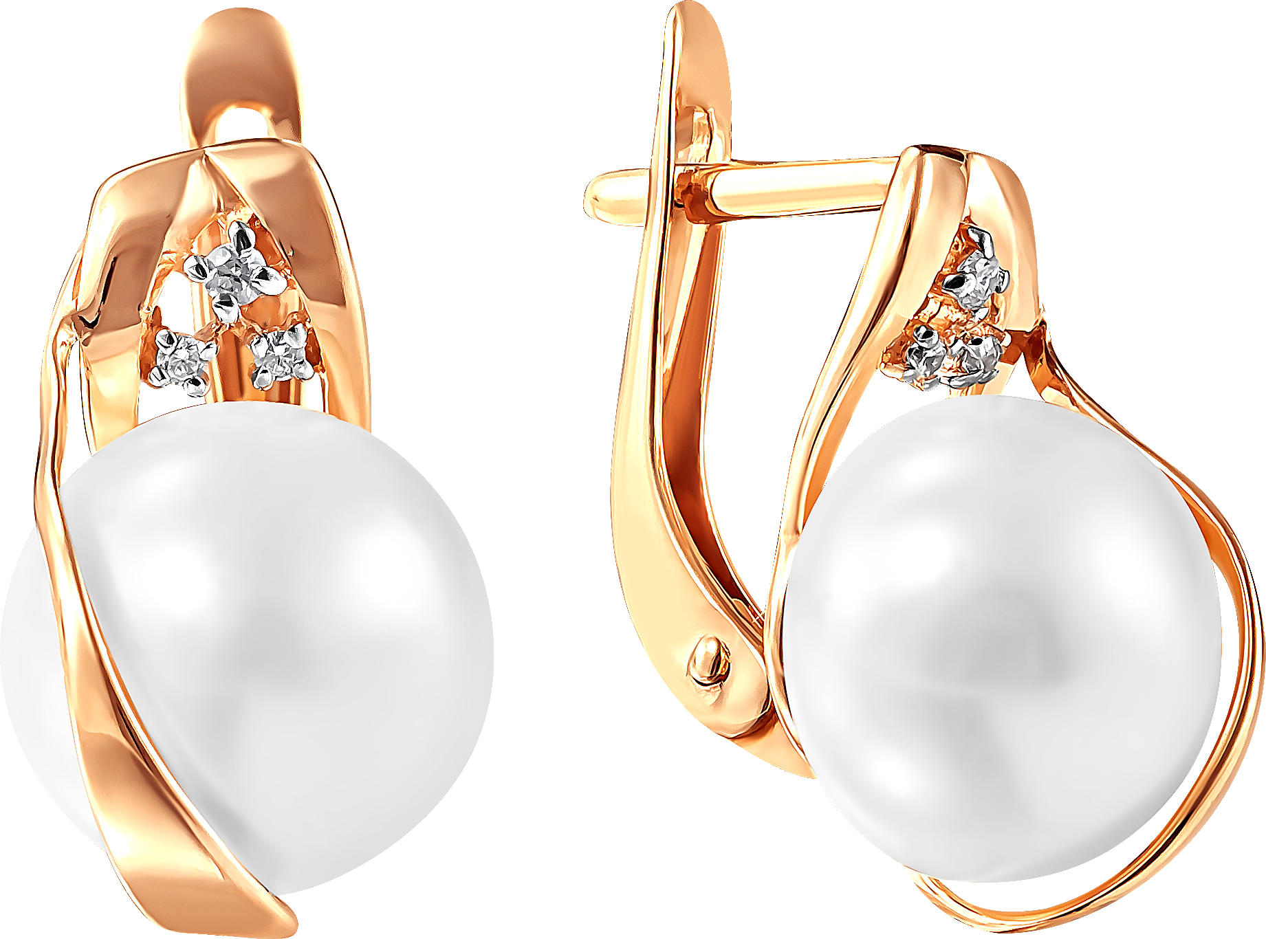 

Серьги женские из золота Примаэксклюзив 290-1-931Р, жемчуг/фианит, 290-1-931Р