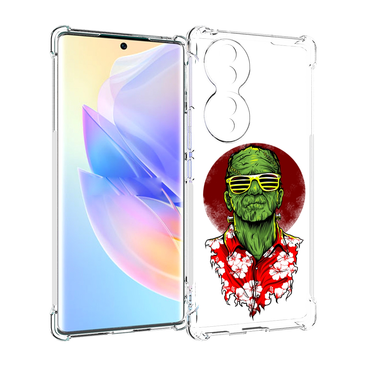 

Чехол MyPads крутой зеленый мужчина в очках для Honor 70, Прозрачный, Tocco