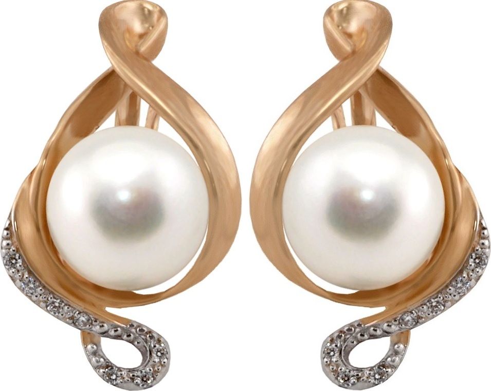 

Серьги женские из золота Примаэксклюзив 290-1-517Р, жемчуг/фианит, 290-1-517Р