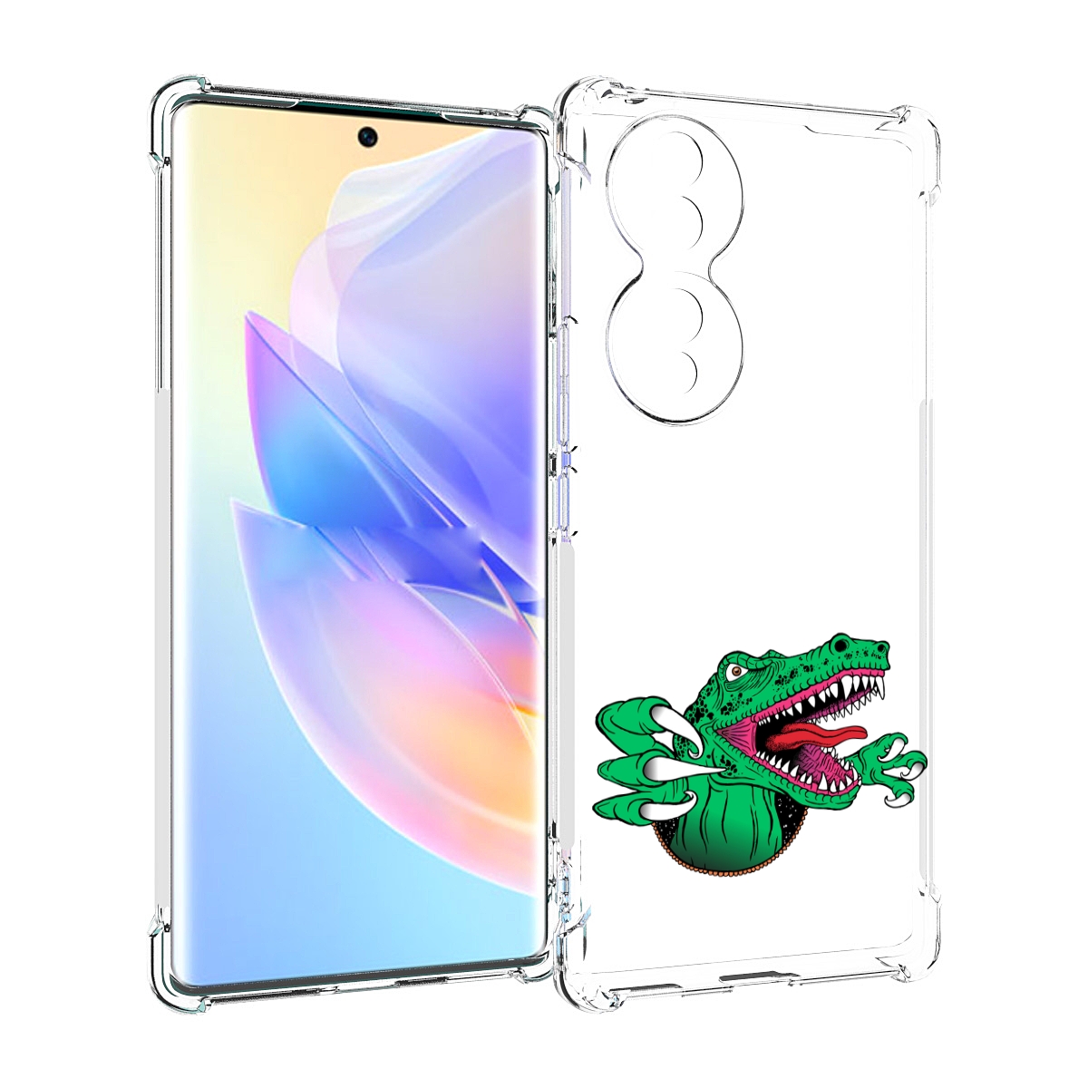 

Чехол MyPads крокодил для Honor 70, Прозрачный, Tocco