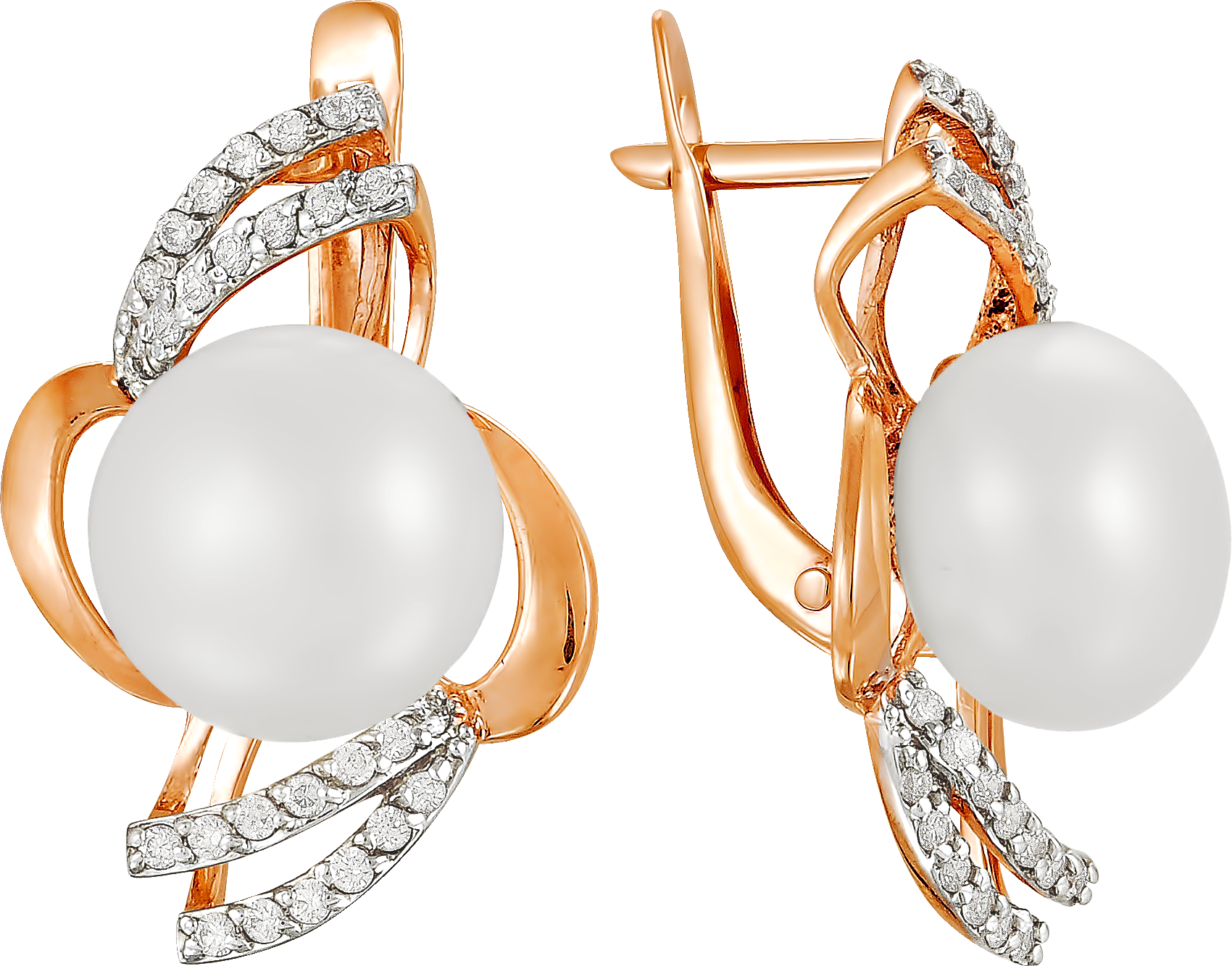 

Серьги женские из золота Примаэксклюзив 290-1-394Р, жемчуг/фианит, 290-1-394Р