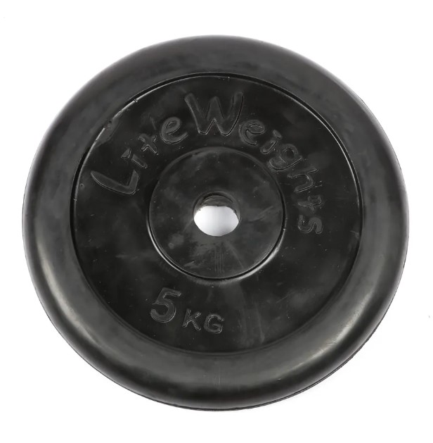 

Диск для штанги Lite Weights 2475LW 5 кг, 26 мм, Черный, 2475LW