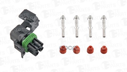 

TEPARTS 7730524 Разъём 4х контактный (комплектация: 4-pin, 4 уплотнения, крышка-фиксатор к