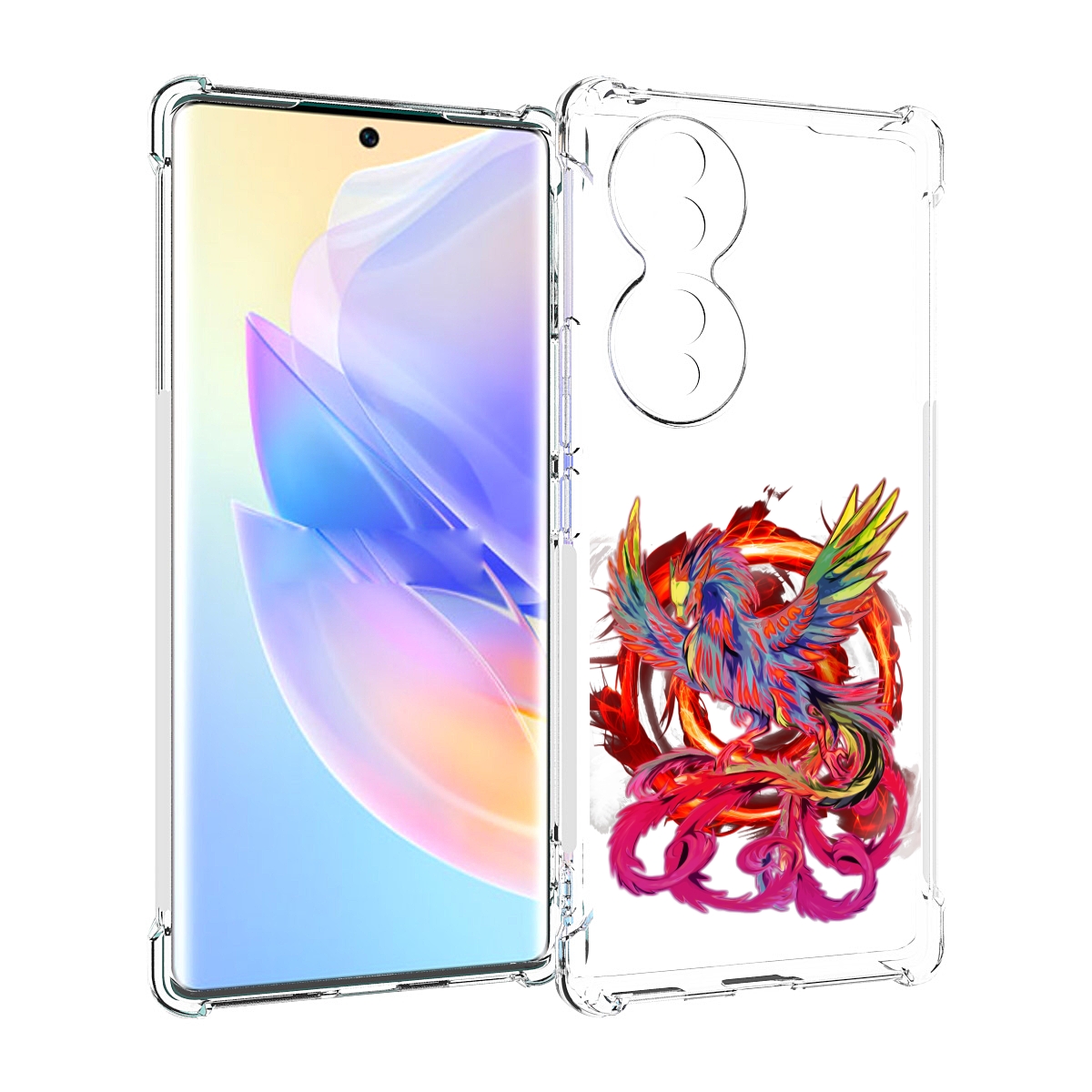 

Чехол MyPads красочный феникс для Honor 70, Прозрачный, Tocco