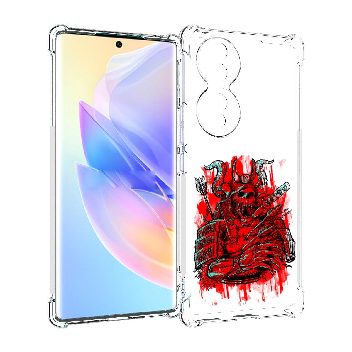

Чехол MyPads красный скелет воин для Honor 70, Прозрачный, Tocco