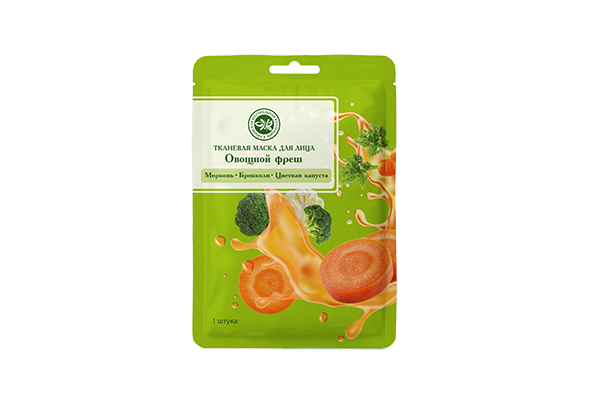 

Тканевая маска для лица SUPERFOOD (Овощнои фреш (Брокколи, Цветная капуста, Морковь))