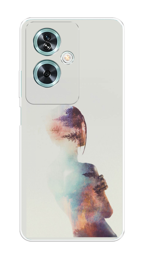 

Чехол на OnePlus Nord N30 SE "Девушка-лес", Розовый;голубой;серый, 154950-1