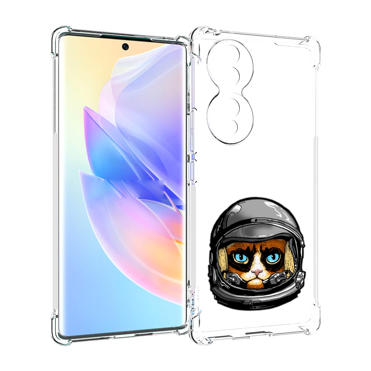 

Чехол MyPads кот космонавт для Honor 70, Прозрачный, Tocco