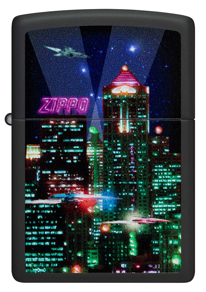 

Зажигалка ZIPPO Cyber City 48506, Черный, Cyber City